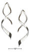 Silver Earrings Sterling Silver Spiral Streamer With Wide End Wire Earrings JadeMoghul Inc.