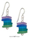Silver Earrings Sterling Silver Stacked Beach Palette Blue Purple Sea Glass Earrings JadeMoghul Inc.