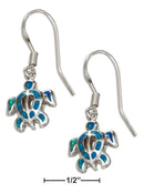 Silver Earrings Sterling Silver Synthetic Blue Opal Turtle Earrings JadeMoghul