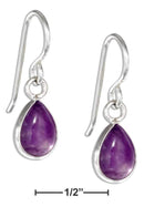 Silver Earrings Sterling Silver Teardrop Amethyst Cabochon Earrings JadeMoghul Inc.