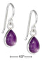 Silver Earrings Sterling Silver Teardrop Amethyst Cabochon Earrings JadeMoghul Inc.