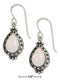 Silver Earrings Sterling Silver Teardrop Synthetic White Opal Earrings With Southwest Pattern JadeMoghul