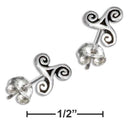 Silver Earrings Sterling Silver Tiny Celtic Swirl Earrings JadeMoghul Inc.