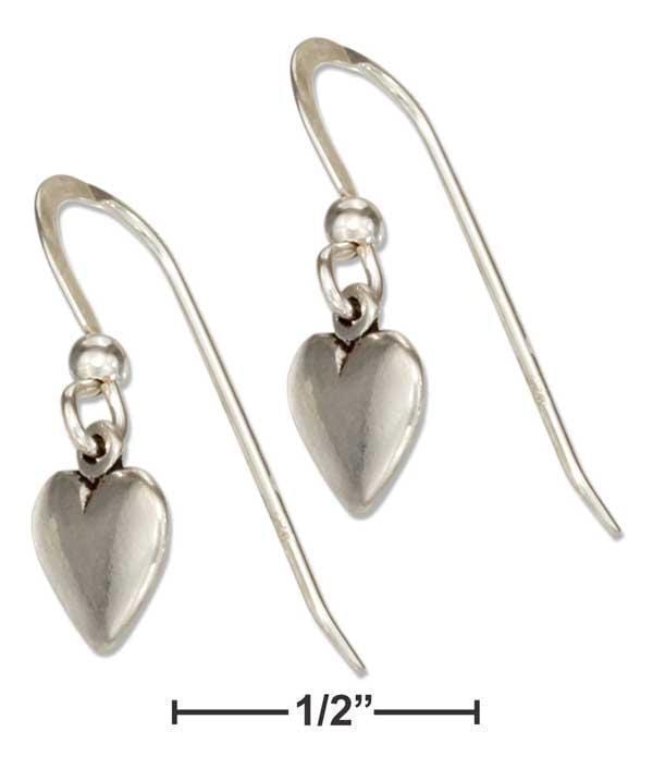 Silver Earrings Sterling Silver Tiny Puffed Heart Earrings JadeMoghul Inc.