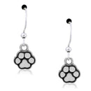 Silver Earrings Sterling Silver Tiny Tot Paws Dainty Dog Paw Print Dangle Earrings JadeMoghul Inc.