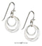 Silver Earrings Sterling Silver Triple Graduated Circles Earrings JadeMoghul Inc.