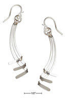 Silver Earrings Sterling Silver Triple Graduated Folded Spoon Dangle Earrings JadeMoghul Inc.