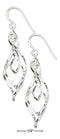 Silver Earrings Sterling Silver Triple Twisted Designer Earrings On French Wires JadeMoghul Inc.