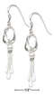Silver Earrings Sterling Silver Twisted Basket Earrings With Triple Spoon Drops JadeMoghul Inc.