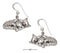 Silver Earrings Sterling Silver Two Sleeping Kitty Cat Earrings On French Wires JadeMoghul Inc.