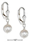 Silver Earrings Sterling Silver White Freshwater Cultured Pearl Drop Earrings On Leverbacks JadeMoghul Inc.