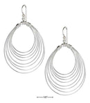 Silver Earrings Sterling Silver Wire Graduating Teardrops Earrings JadeMoghul Inc.