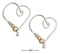 Silver Earrings Sterling Silver Wire Heart Hoop Earrings With 12 Karat Gold Filled Beads JadeMoghul