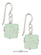Silver Earrings Sterling Silver Wire Wrapped Seafoam Green Square Sea Glass Earrings JadeMoghul