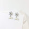 Silver Earrings Sterling Silver Women Christmas Gift Shiny Zircon Decor Snowflake Shape Pearl Earrings TIY