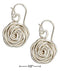 Silver Earrings Sterling Silver Wrapped Wire Rose Flower Dangle Drop Earrings JadeMoghul