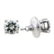 Stud Earrings 8X166 Rhodium Brass Earrings with AAA Grade CZ