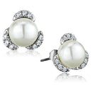 Stud Earrings For Women 3W686 Rhodium Brass Earrings with Synthetic