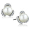 Stud Earrings For Women 3W686 Rhodium Brass Earrings with Synthetic