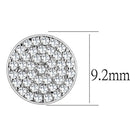 Stud Earrings For Women 3W693 Rhodium Brass Earrings with AAA Grade CZ