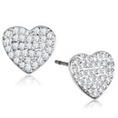 Stud Earrings For Women 3W695 Rhodium Brass Earrings with AAA Grade CZ