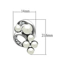 Silver Earrings Stud Earrings For Women LO1970 Rhodium White Metal Earrings with Synthetic Alamode Fashion Jewelry Outlet