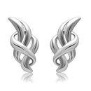 Silver Earrings Stud Earrings For Women LO1991 Rhodium White Metal Earrings Alamode Fashion Jewelry Outlet