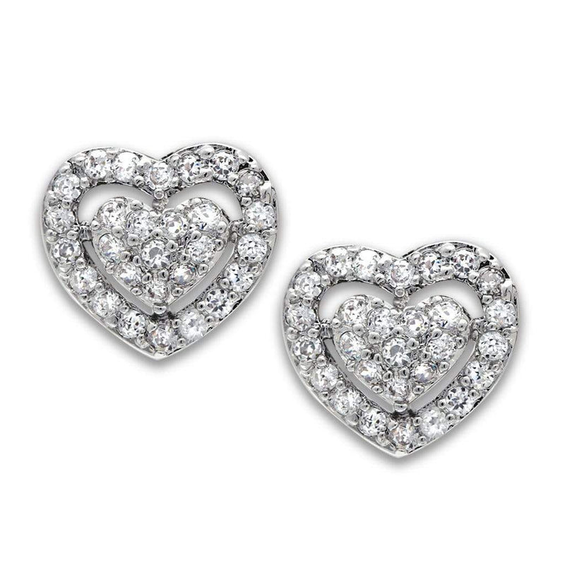 Stud Earrings For Women LO2042 Rhodium Brass Earrings with AAA Grade CZ