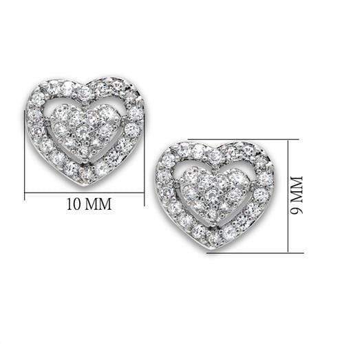 Stud Earrings For Women LO2042 Rhodium Brass Earrings with AAA Grade CZ