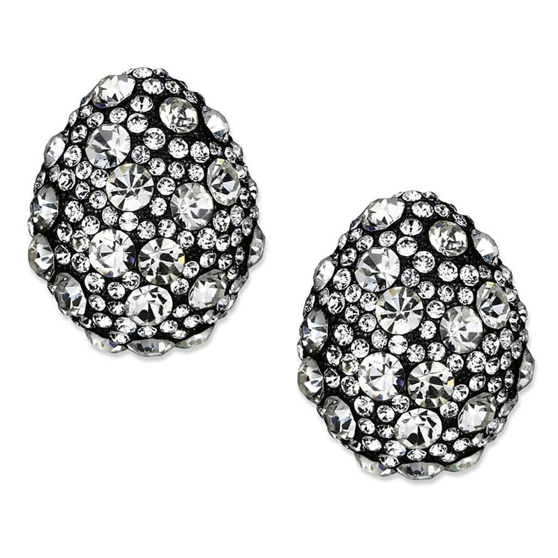 Silver Earrings Stud Earrings For Women LO3700 TIN Cobalt Brass Earrings with Crystal Alamode Fashion Jewelry Outlet