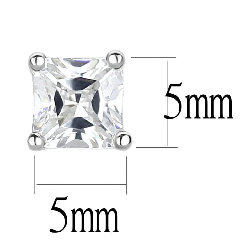 Silver Earrings Stud Earrings For Women LO4084 Rhodium Brass Earrings with AAA Grade CZ Alamode Fashion Jewelry Outlet