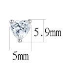 Silver Earrings Stud Earrings For Women LO4170 Rhodium Brass Earrings with AAA Grade CZ Alamode Fashion Jewelry Outlet