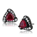 Stud Earrings For Women TK2272 - Stainless Steel Earrings & CZ in Ruby