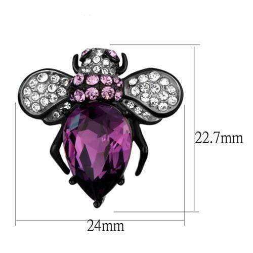 Stud Earrings For Women TK2385 Two-Tone - Stainless Steel Earrings with Crystal