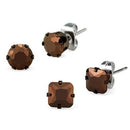 Stud Earrings For Women TK2443 Two Tone Light Brown Stainless Steel Earrings