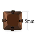 Stud Earrings For Women TK2583 Two Tone Light Brown Stainless Steel Earrings