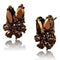 Stud Earrings Set 3W1107 Coffee light Brass Earrings with AAA Grade CZ