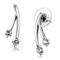Stud Earrings Set 3W1356 Rhodium Brass Earrings with AAA Grade CZ
