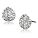 Stud Earrings Set 3W352 Rhodium Brass Earrings with AAA Grade CZ