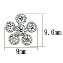 Stud Earrings Set 3W359 Rhodium Brass Earrings with AAA Grade CZ