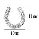 Stud Earrings Set 3W371 Rhodium Brass Earrings with AAA Grade CZ