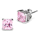 Stud Earrings Set 3W531 Rhodium Brass Earrings with AAA Grade CZ