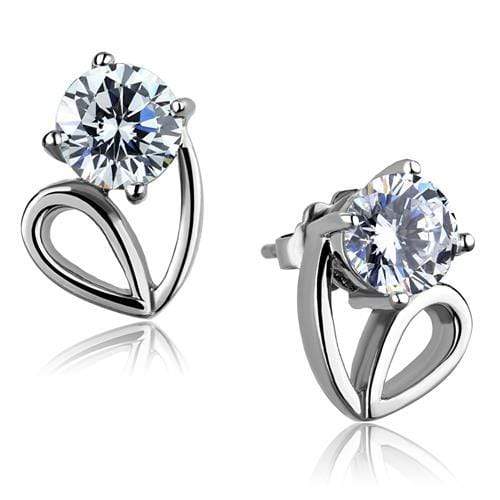 Stud Earrings TK2147 Stainless Steel Earrings with AAA Grade CZ