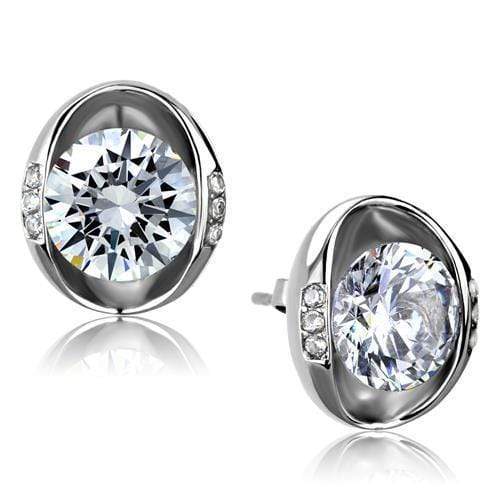 Stud Earrings TK2149 Stainless Steel Earrings with AAA Grade CZ