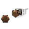 Stud Earrings TK2585 Two Tone Light Brown Stainless Steel Earrings with CZ