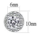 Silver Earrings Stud Earrings TK3103 Stainless Steel Earrings with AAA Grade CZ Alamode Fashion Jewelry Outlet