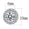 Silver Earrings Stud Earrings TK3103 Stainless Steel Earrings with AAA Grade CZ Alamode Fashion Jewelry Outlet