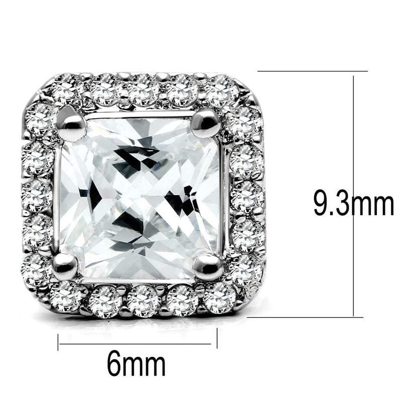 Stud Earrings TK3477 Stainless Steel Earrings with AAA Grade CZ