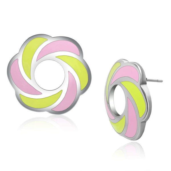 Stud Earrings TK904 Stainless Steel Earrings with Epoxy