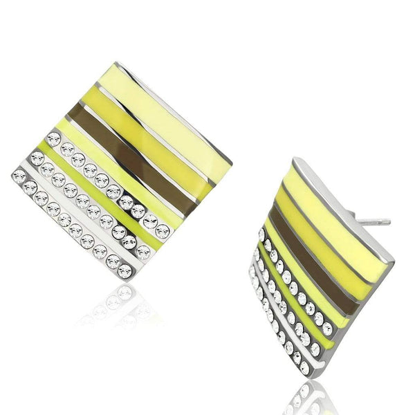 Stud Earrings TK909 Stainless Steel Earrings with Top Grade Crystal